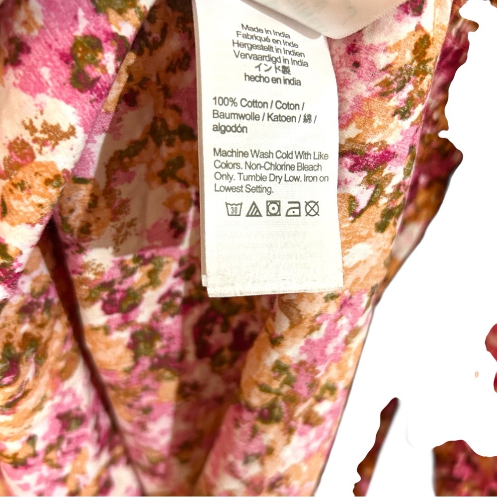 J.Crew 2X Smocked puff-sleeve midi dress faded floral cottage‎ core preppy fem - Picture 8 of 17